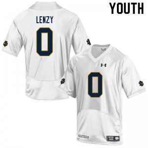 Notre Dame Fighting Irish Youth Braden Lenzy #0 White Under Armour Authentic Stitched College NCAA Football Jersey BCN1399XH